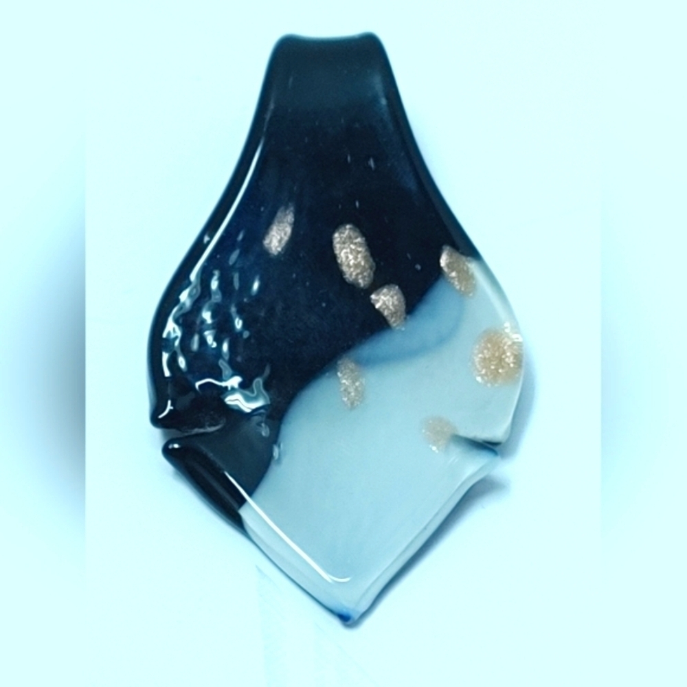 2/$30 NEW Millefiori Murano Glass Pendant Art Boho Estate Art glass Black/white